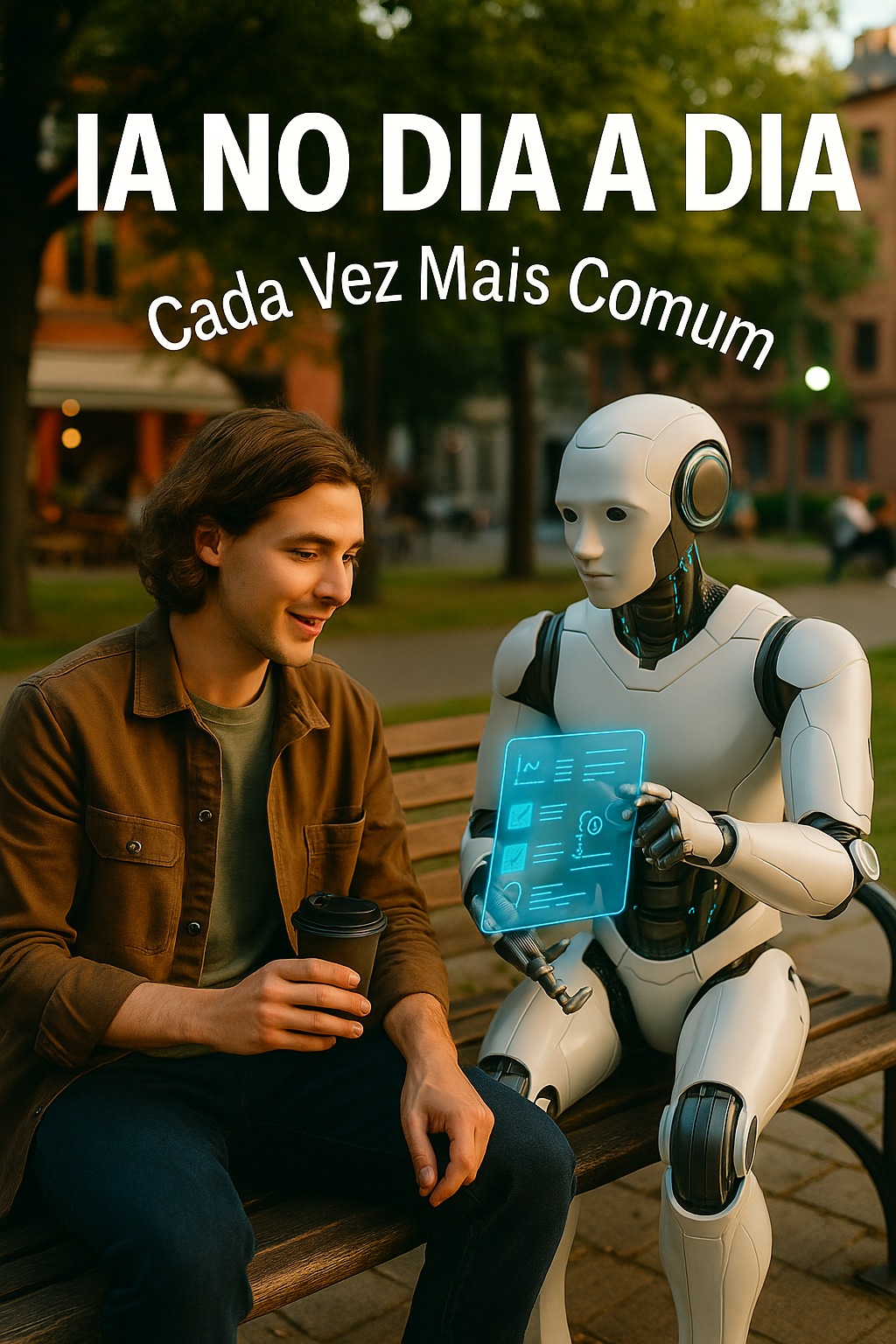 Pessoa usando WhatsApp com chatbot de IA no computador